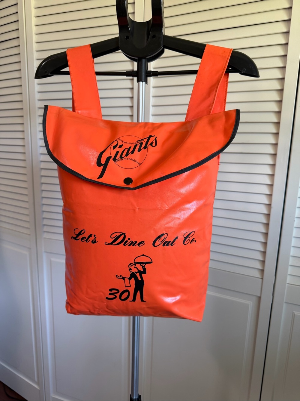 Vintage San Francisco Giants baseball backpack let’s dine out